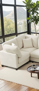 Parts of a White Upholstered Sofa, Missing Backs - Retail: $400