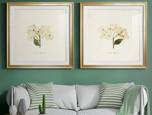 lot 43659 image: Cornales Hydrangea I 2-Piece Framed Wall Art Set - Retail $45