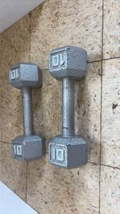 lot 5005 image: 2 Dumbbells 10lb Weight Set