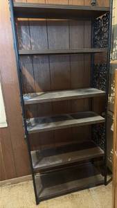 lot 5017 image: Gothic Revival Cast Iron Bookshelf with Ornate Details