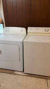 lot 5048 image: Maytag Washer Roper Dryer.