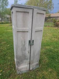 lot 7007 image: Suncast Plastic Resin Outdoor Storage Shed Cabinet