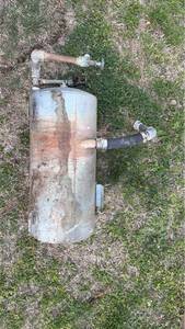 lot 7041 image: Industrial Horizontal Pressure Tank with Fittings