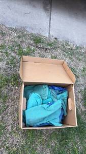 lot 7047 image: Mixed Blue and Teal Shop Towels