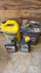 lot 7051 image: Mixed Lot of Motor Oil and Antifreeze - Prestone, Texaco, Accel, Kawasaki