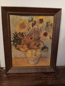 lot 22 image: Van Gogh Sunflowers Framed Print