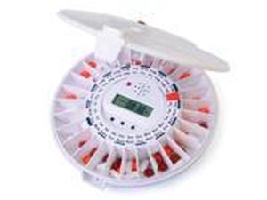 lot 72 image: Reizen Auto Pill Automatic Pill Dispenser - 28 Compartments - Portable - White