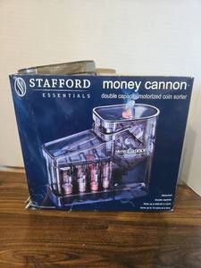 lot 90 image: Stafford Money Cannon coin sorter, needs batteries