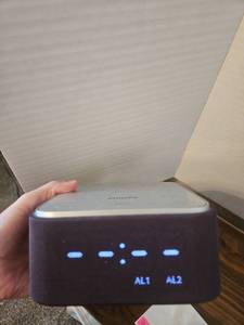 lot 93 image: Philips NFC Alarm Clock Radio Bluetooth Speaker , Powers on