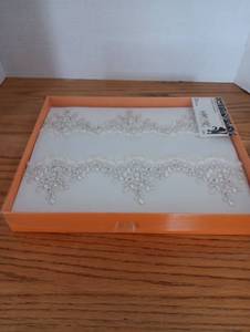 lot 124 image: Studio His & Hers Wedding Memory Book with Floral Lace Applique