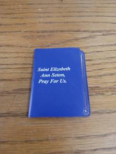 lot 132 image: Saint Elizabeth Ann Seton Prayer Card with Metal Plaque
