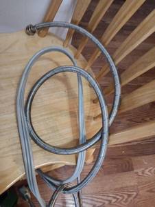 lot 133 image: Eastman Washing Machine Hose Connector 2 Pack 6-ft 1500 PSI Stainless Steel New