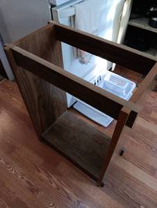 lot 143 image: Modern Wood Grain Console Table