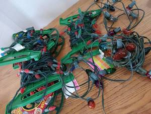 lot 144 image: Christmas Light String Set with Storage Reels