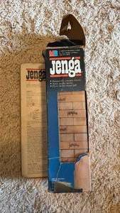 lot 3025 image: MB Jenga Wood Block Stacking Game