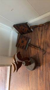 lot 3037 image: Handcrafted Wood Folk Art Collection.