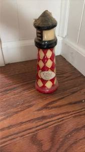 lot 3043 image: The Candle Maker Lighthouse Shaped Decorative Candle