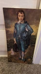 lot 3115 image: 18th Century Style Oil Painting Blue Boy Portrait