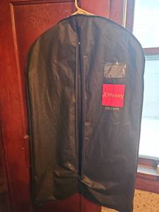 lot 3127 image: JCPenney Black Garment Bag with Clear Window
