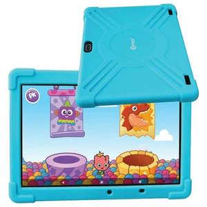 Contixo K102 Blue 10-Inch Kids Learning Tablet with IPS HD Display (Blue) + Conixo  Kids Bluetooth headphones (purple)