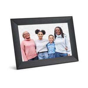 lot 53470 image: Aura - Carver Luxe 10.1 LCD Wi-Fi Digital Photo Frame - Gravel