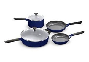 lot 53474 image: GreenPan SmartShape 6-Piece Ceramic Nonstick Cookware Set in BLACK
