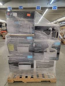 lot 56974 image: LG 14,000 BTU Dual Inverter Window Air Conditioner Units - 6 count