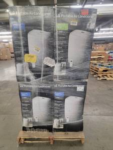 lot 56976 image: LG 7,000 BTU Portable Air Conditioner Units - 12 count