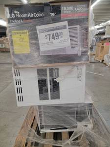 lot 56981 image: LG 18,000 BTU Window Air Conditioner Units - 3 count