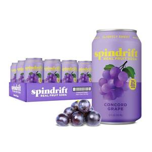lot 1011 image: Spindrift Concord Freeze Grape Soda Made With Real Squeezed Fruit 12 Pack Case