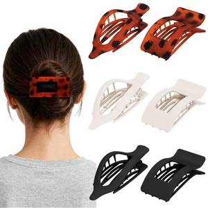 lot 1019 image: 6 Pack Flat Hair Clips for Women Girls, French Flat Claw Clips for Think Hair Thin Hair with Strong Hold, Non-Slip, Matte Classic Barrettes for All Hair Styling