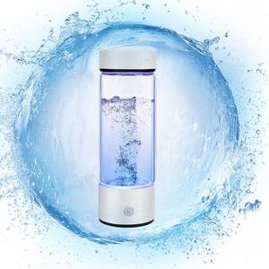 lot 1029 image: Hydrogen Water Bottle Generator, Glass Portable Hydrogen Water Bottle with SPE PEM Technology Hydrohealth, Ion Bottles Hydrogen Water Ionizer for Office, Home, Travel, Daily Drinking