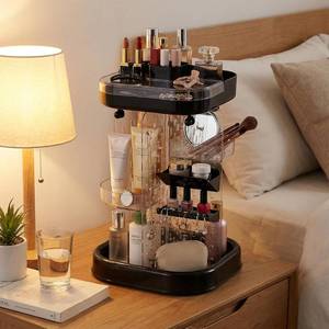 lot 1087 image: Cologne Organizer for Men,Nightstand Organizer,Cologne Shelf, Cologne Stand,Perfume Shelf with Rotate,Organizador de Perfumes,Dresser Drawer Organizers for Bedroom,Black