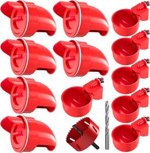 lot 1092 image: Chicken Feeder No Waste Automatic Poultry Feeder DIY Chicken Feeders and Waterer Set 6 Chicken Feeders Ports Auto Chicken Feeder Kit