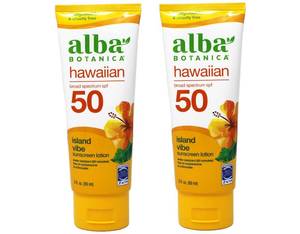lot 1118 image: Alba Botanica Hawaiian Island Vibe Sunscreen SPF 50, 3 fl oz (Pack of 2)