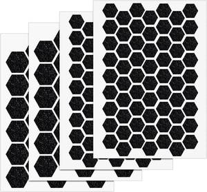 lot 1129 image: 4 Sheets Hexagon Grip Tape Stickers, Waterproof Non-Slip Adhesive Decals Pre-Cut Phone Grip Enhancer for Smooth Surface Phone Case Gaming Controller Mouse Camera Tablet DIY Tool (Black)