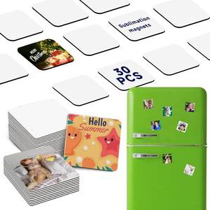 lot 1140 image: Sublimation Magnets Custom Fridge Magnets Personalized Sublimation Blanks Bulk for Home Kitchen Refrigerator Microwave Oven DIY Craft Gifts (30, White, 2.95 x 2.95)