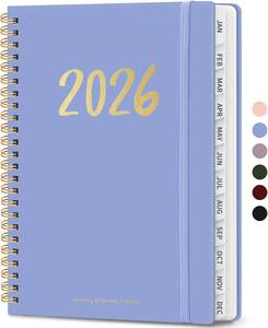 lot 1158 image: 2026 Planner - Weekly and Monthly Planner, January 2026 to December 2026, Spiral Bound 2026 Calendar Planner Book, Inner Pocket, Perfect for Office Home School Supplies - A5 (6.3 x 8.5), Hydrangea