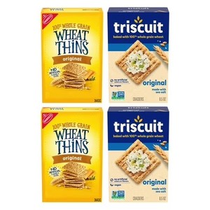 lot 1164 image: Triscuit Original Vegan Crackers and Wheat Thins Original Snacks Variety Pack, Bulk Snacks, 4 Boxes