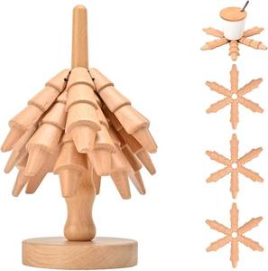 lot 1166 image: Beech Wood Trivet Natural Foldable Trivet Set - 3 Trivets  1 Stand for Hot Dishes, Pot, Bowl, Teapot, Hot Pot Holders