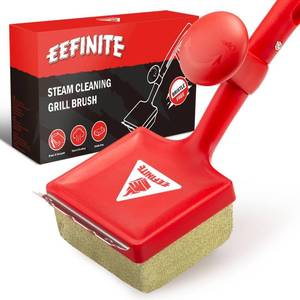 lot 1182 image: BBQ Grill Cleaner Brush, EEFINITE Steam Grill Brush for Outdoor Grilling with Replacement Scrub Sponge  Superior Scraper, Safe No Wire Bristle Barbecue Scrubber Brush for Grills Cleaning Tool
