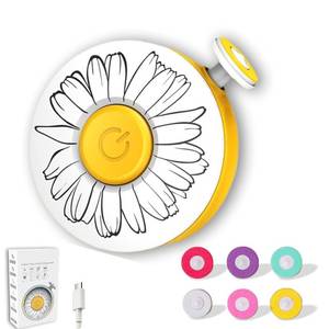 lot 1200 image: Electric Nail File for Fingernails and Toenails Upgraded USB Charging Grinder, 6 Heads, Adjustable Speed, Safe & Quiet One-Button, Portable Manicure Kit for Family (White)