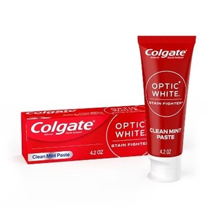 lot 1216 image: Colgate Optic White Stain Fighter Teeth Whitening Toothpaste - Clean Mint - 4.2oz