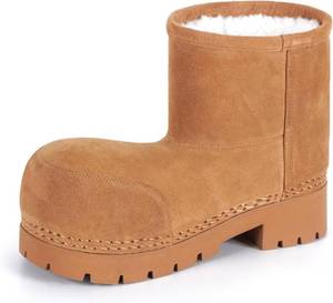 lot 1237 image: LACIKOSZ Womens Platform Winter Snow Boots Ankle Cozy Fur Lined Waterproof Outdoor Boots Anti Slip Outdoor Short Booties Size 8