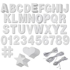 lot 1261 image: 130-piece Diy Silver Glitter Banner Kit With Letters, Numbers, And Symbols