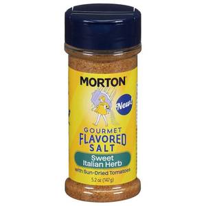 lot 1295 image: Morton Gourmet Flavored Salt Sweet Italian Herb, 5.2oz