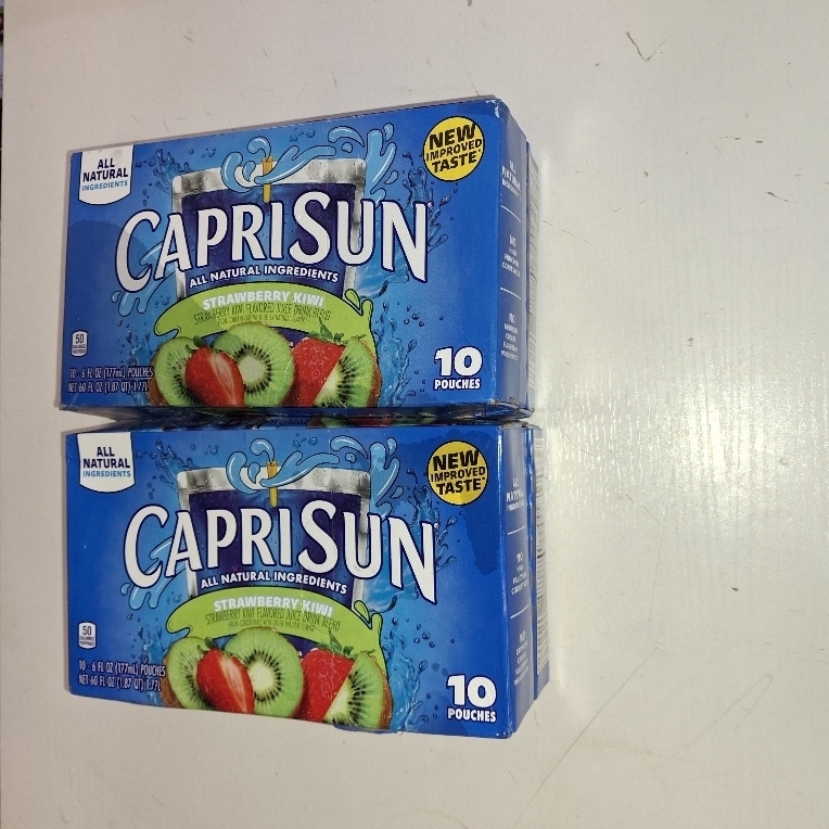 lot 12641 image: TWO BOXES - Capri Sun Strawberry Kiwi Juice Boxes - 10pk6 fl oz Pouches