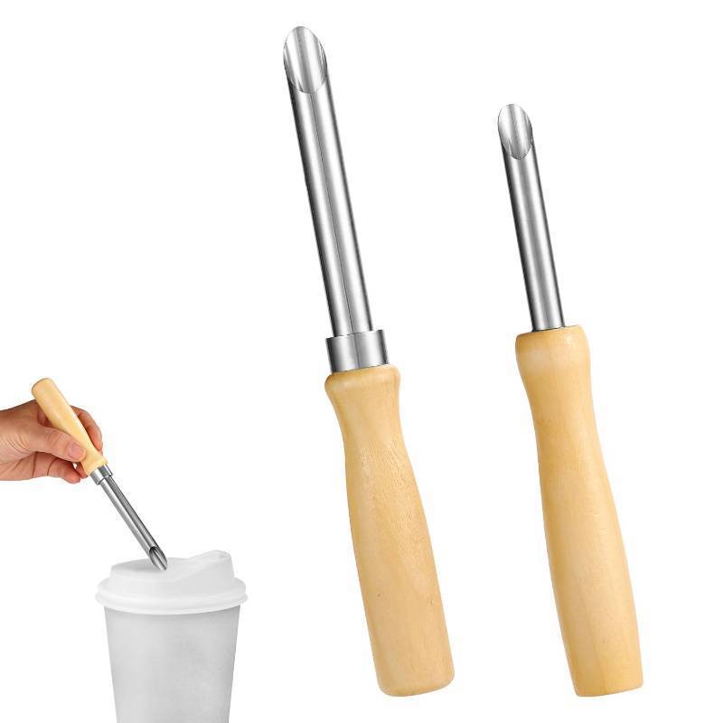 lot 12781 image: 2pcs Plastic Cup Lid Hole Puncher for Straw, Straw Puncher for Plastic Lids Straw Circular Clay Hole Cutters Pottery Tools Lemonade Cup Lid Hole Puncher for Lemon Water and Milk Tea Lids