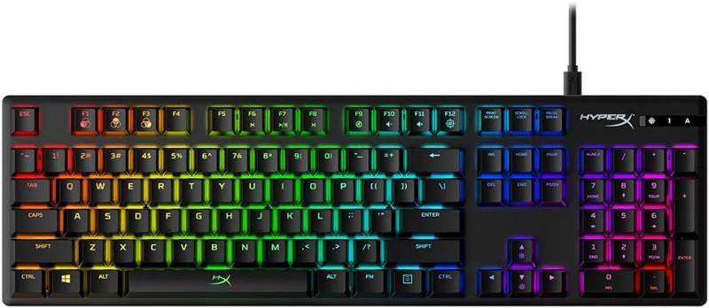 lot 11533 image: HyperX Alloy Origins - Mechanical Gaming Keyboard, Software-Controlled Light & Macro Customization, Compact Form Factor, RGB LED Backlit - Linear HyperX Red Switch (Black)