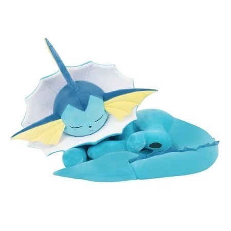 lot 11615 image: Pokemon Vaporeon Sleeping Plush - 18 inch Premium Plush in Sleeping Pose